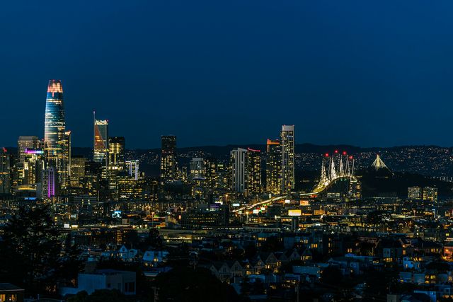 San Francisco skyline at night